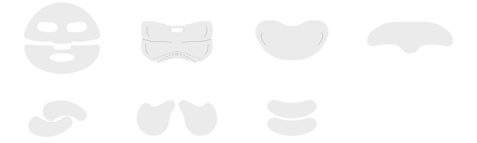 examples of dry hydrogel mask shapes