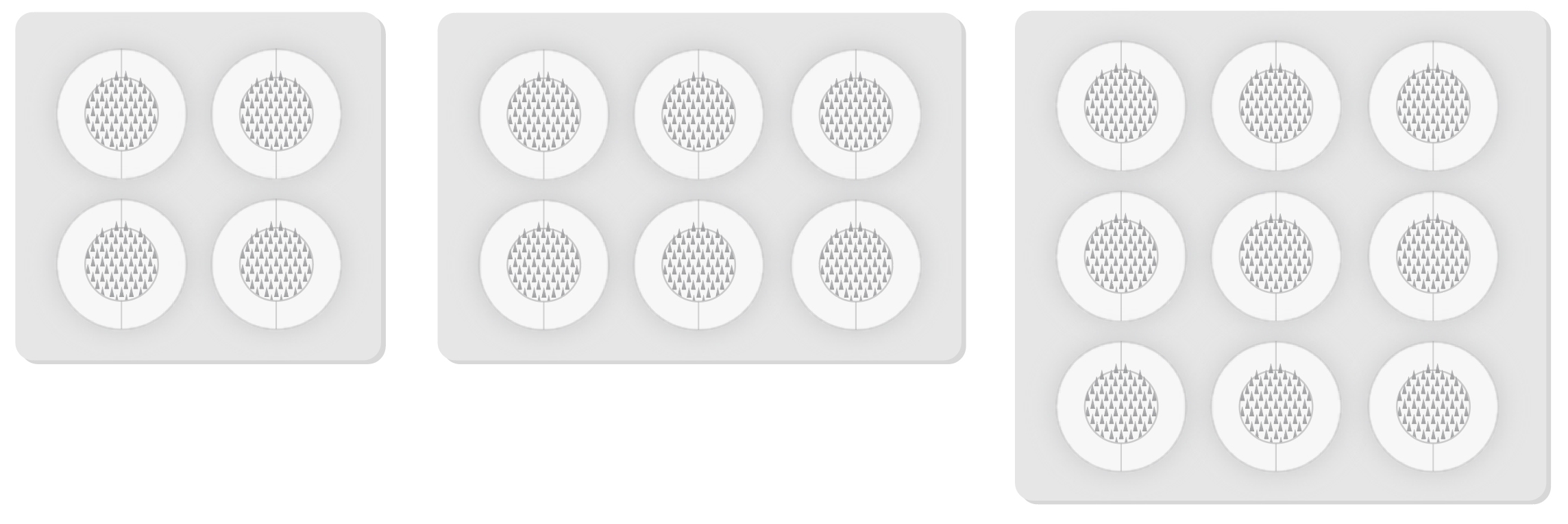 4,6,9 pieces of microneedle patch mockup