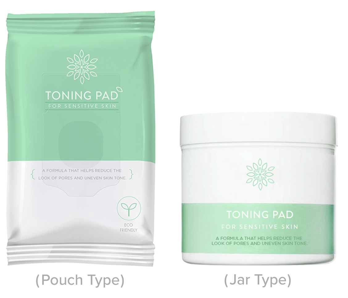 Toning pad pouch and jar