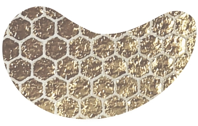 Gold foil film of insoluble eye patch